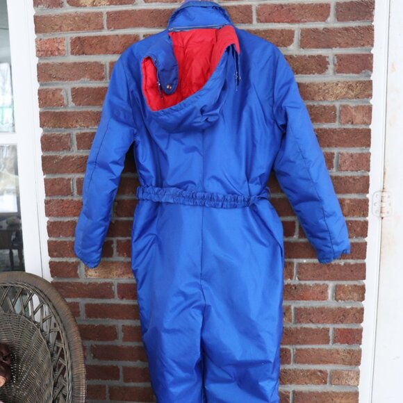 vintage eddie bauer snowsuit * snow suit * size large womens * euc * blue / red - Picture 6 of 11